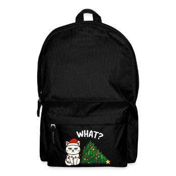 Annyoed Cat Christmas Lights - Backpack - black - Front