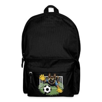 Torwart Hund mit Sonnenbrille - Rucksack - Schwarz - Vorne