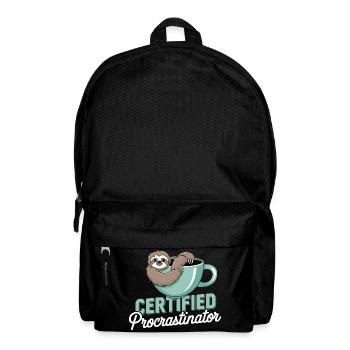 Faulheit Humor - Rucksack - Schwarz - Vorne
