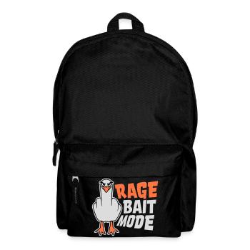 Rage Bait Fashion Seagull Bird Nasty Funny Provocation - Backpack - black - Front