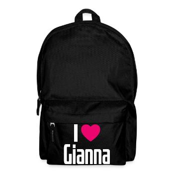 I Love Gianna Pinkes Herz Ich liebe Gianna - Rucksack - Schwarz - Vorne