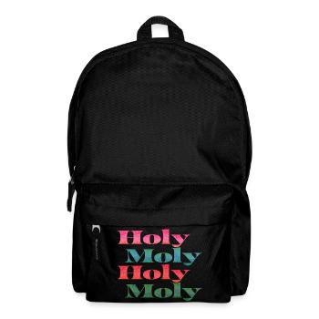 Holy Moly Schriftzug - Rucksack - Schwarz - Vorne