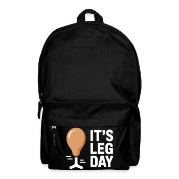 It's Leg Day Gym Cheat Day Bein Training Fitness - Rucksack - Schwarz - Vorne
