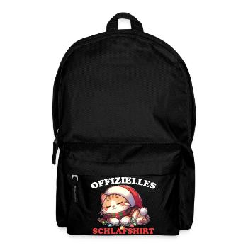 Chat de Noël Chemise de nuit officiel - Sac à dos - noir - Devant