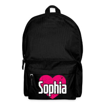 I Love Sophia Pink Heart I Love Sophia - Backpack - black - Front