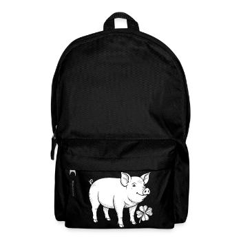Trèfle de cochon chanceux - Sac à dos - noir - Devant