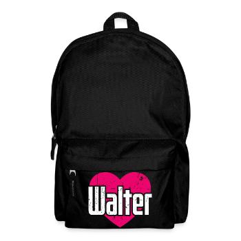 I Love Walter Pinkes Herz Ich liebe Walter - Rucksack - Schwarz - Vorne