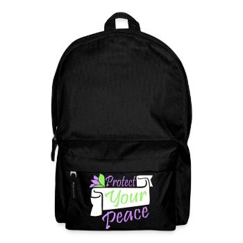 Protect Your Peace Mental Health Mindfulness - Backpack - black - Front