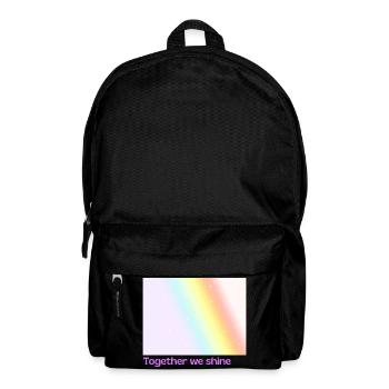 Pride / CSD / LGBTQ+ Design "together we shine" - Backpack - black - Front