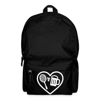 Heart Badminton Beer - Rucksack - Schwarz - Vorne