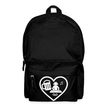 Heart DJ Beer - Rucksack - Schwarz - Vorne