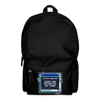 Error 404 Motivation Glitch - Rucksack - Schwarz - Vorne