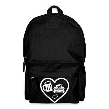 Heart Beer Raclette Humor - Backpack - black - Front