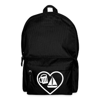 Heart Beer Sailing Humor - Backpack - black - Front