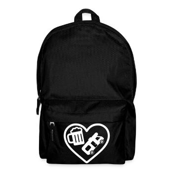 Humour de camping-car Heart Beer - Sac à dos - noir - Devant