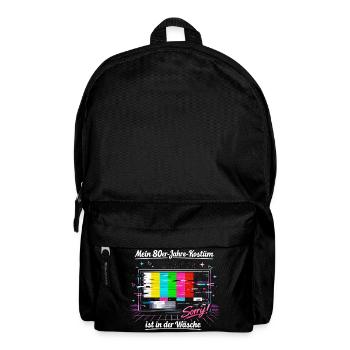 Testbild 80er Jahre Kostüm Lustig Karneval Retro - Rucksack - Schwarz - Vorne