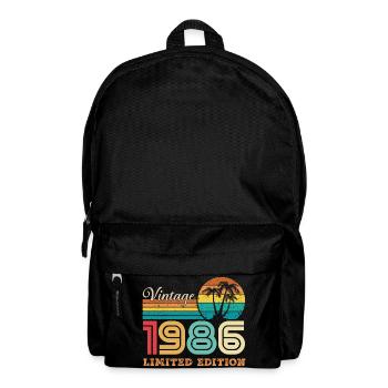 1986 Vintage Retro 1986 Birthday Gift - Backpack - black - Front