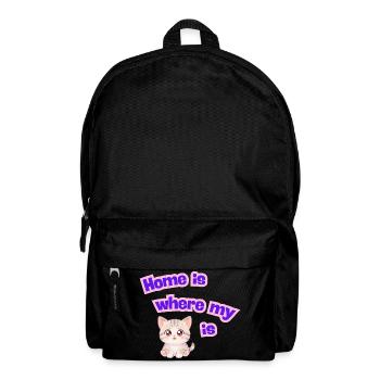 Home is where my cat is - Backpack - black - Front