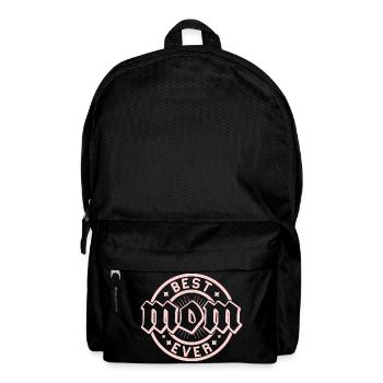 Pink Love Best Ever badge - Backpack - black - Front