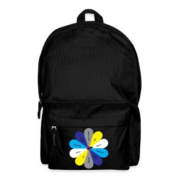 Ein einfaches Leben, entspannen, fantasieren, essen, schlafen - Rucksack - Schwarz - Vorne