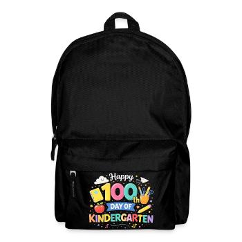 100. Tag Kindergarten Jubel - Rucksack - Schwarz - Vorne