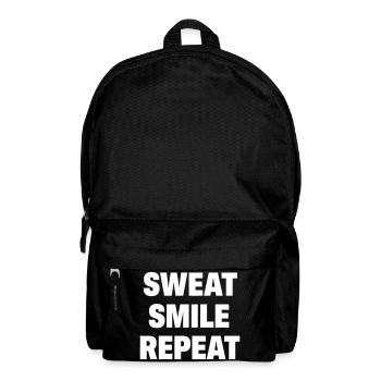 Sweat Smile Repeat - Rucksack - Schwarz - Vorne