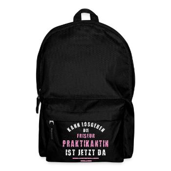 Hairdressing intern, thank you for your internship at the hair salon - Backpack - black - Front