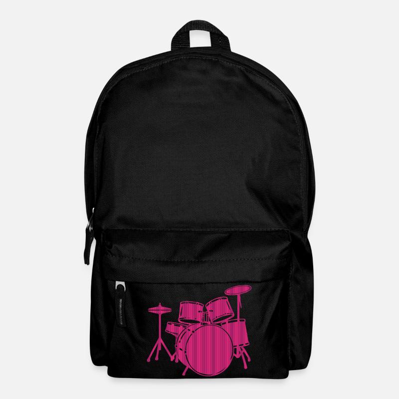 Pink Drum Set Music Lover Graphic - Rucksack - Schwarz