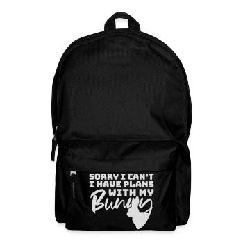Sorry I Can't I Have Plans With My Bunny Hase Logo - Rucksack - Schwarz - Vorne