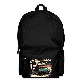 Auto Restauration It Ran When Parked - Rucksack - Schwarz - Vorne