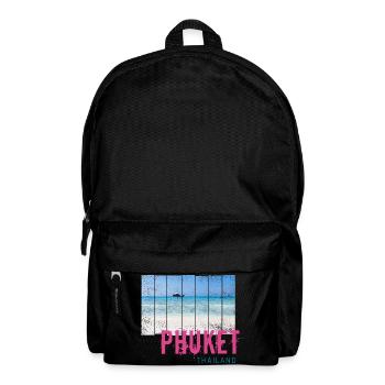 Phuket en Thaïlande Souvenir vintage de vacances à la plage - Sac à dos - noir - Devant