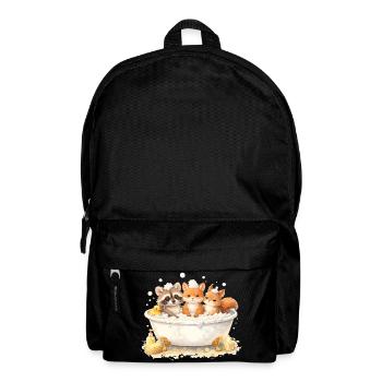Illustration de la baignée d’animaux de la forêt mignons - Sac à dos - noir - Devant