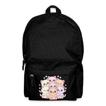 Pastel Cat Gang - Backpack - black - Front