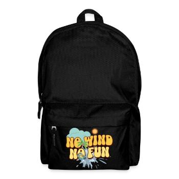 No Wind No Fun - Rucksack - Schwarz - Vorne