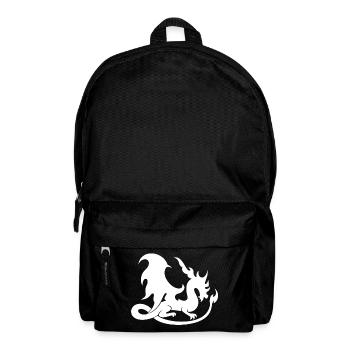 Silhouette de dragon, motifs fantastiques - Sac à dos - noir - Devant