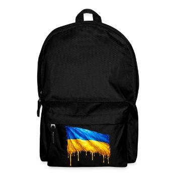 Abtropfende Ukraine Flagge - Rucksack - Schwarz - Vorne