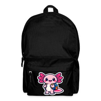 Kawaii wing hero with backpack axolotl - Backpack - black - Front