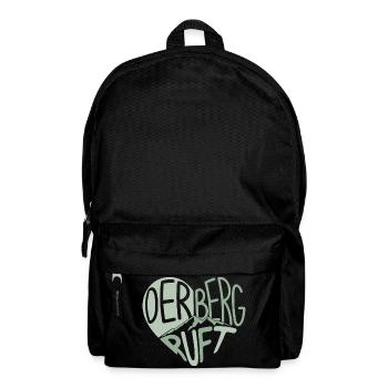 Der Berg Ruft Herz– Berg Silhouette - Rucksack - Schwarz - Vorne