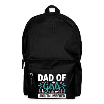 Dad of Girls Outnumbered Papa Mädchen - Rucksack - Schwarz - Vorne