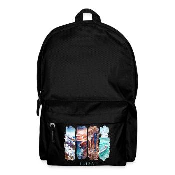 Ibiza Urlaub Travel – Balearen Strand & Party - Rucksack - Schwarz - Vorne