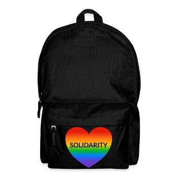 Solidarity Rainbow Heart LGBT Safe Space Gay Ally - Rucksack - Schwarz - Vorne