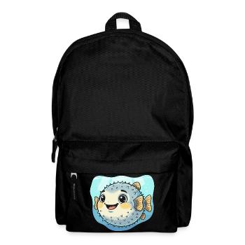 Puffer Fish Kawaii Underwater Delight - Backpack - black - Front