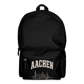 Aachen Skyline Panorama - Rucksack - Schwarz - Vorne