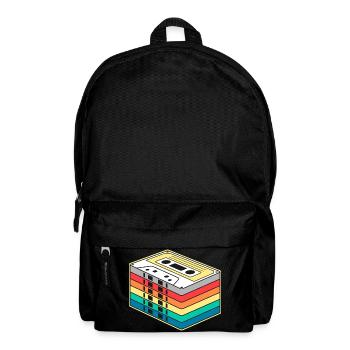 Vibrant Rainbow Cassette Tape - Backpack - black - Front