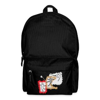 Dynamischer Ballspieler - Rucksack - Schwarz - Vorne