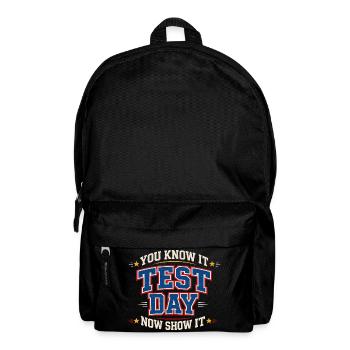 Exam Motivation School Student Teacher Humor - Backpack - black - Front