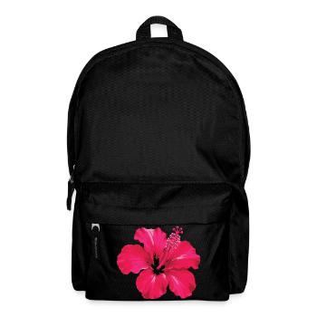 Hibiskus Neon Glow Fuchsia - Rucksack - Schwarz - Vorne