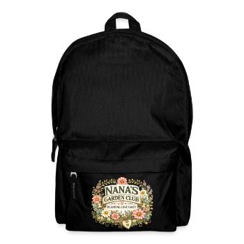 Nana Gartenclub Blütenkranz Geschenke Garten Oma - Rucksack - Schwarz - Vorne