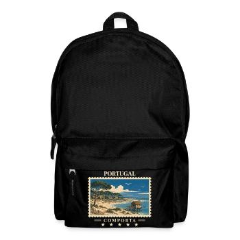 Portugal Comporta Vintage Reisemarke - Rucksack - Schwarz - Vorne