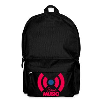 Musique rave Signal néon - Sac à dos - noir - Devant
